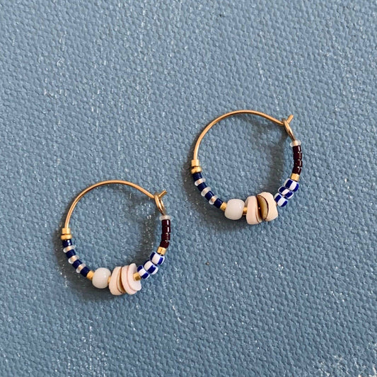 Little Seashore Hoop Earrings - Small World Goods