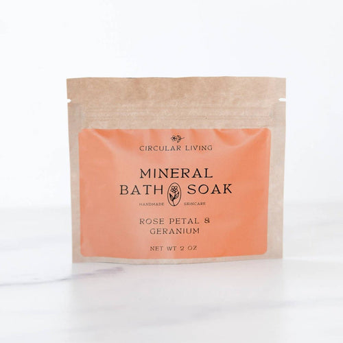 Mineral Bath Soak Sachet, Rose Petal & Geranium - Small World Goods