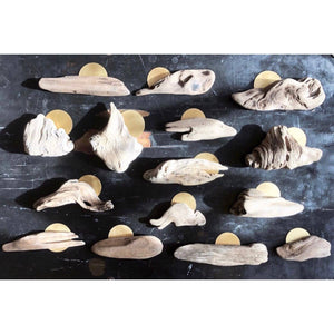 Mini Driftwood and Brass Wall Sculpture - Small World Goods