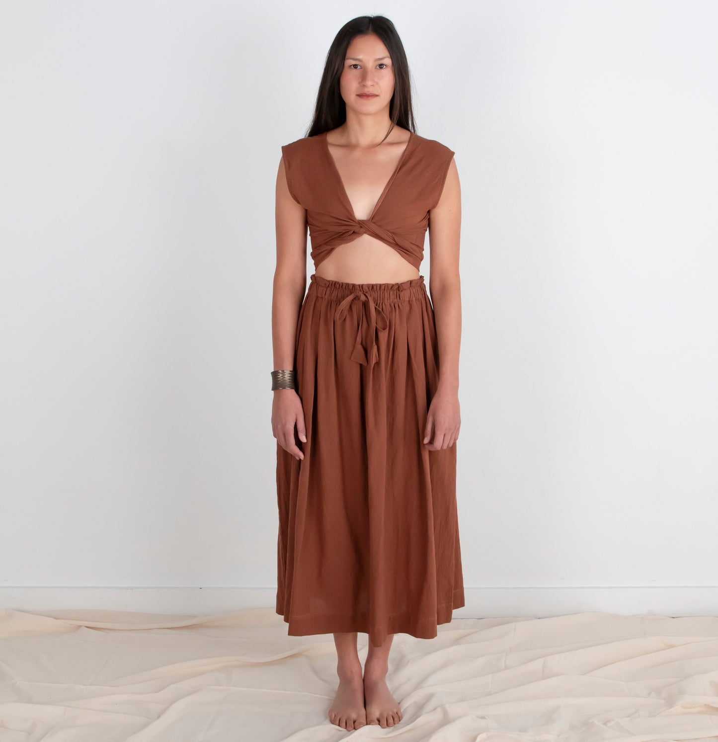 Padmasana Skirt/Dress, rust *botanical dye