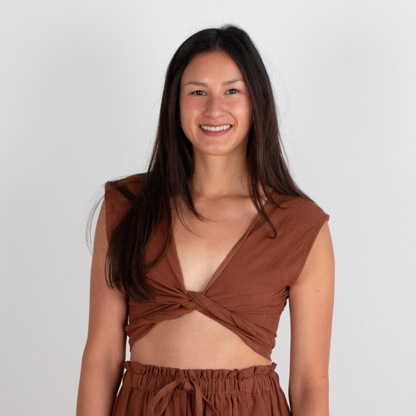Simran Reversible Wrap Top, rust *botanical dye