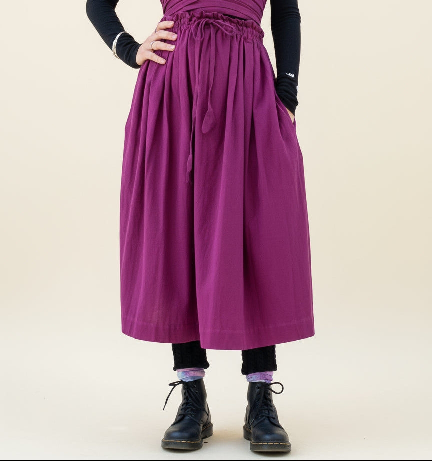 Padmasana Skirt/Dress, plum double dye
