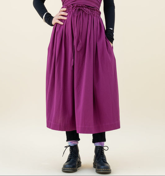 Padmasana Skirt/Dress, plum double dye