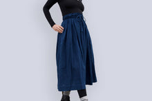 Load image into Gallery viewer, Padmasana Skirt/Dress, indigo *botanical dye