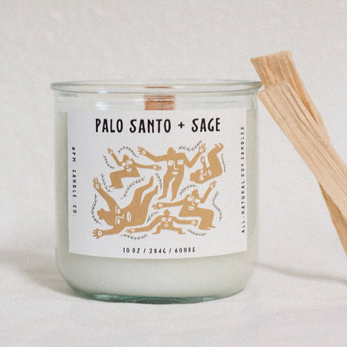 Palo Santo + Sage, large candle - Small World Goods