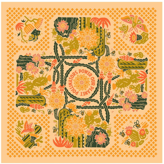 "Prickly Pollinators" Bandana - Small World Goods