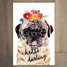 Load image into Gallery viewer, Pug Postcard - Small World Goods