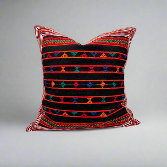 Rajasthani Pillowcase, black & color