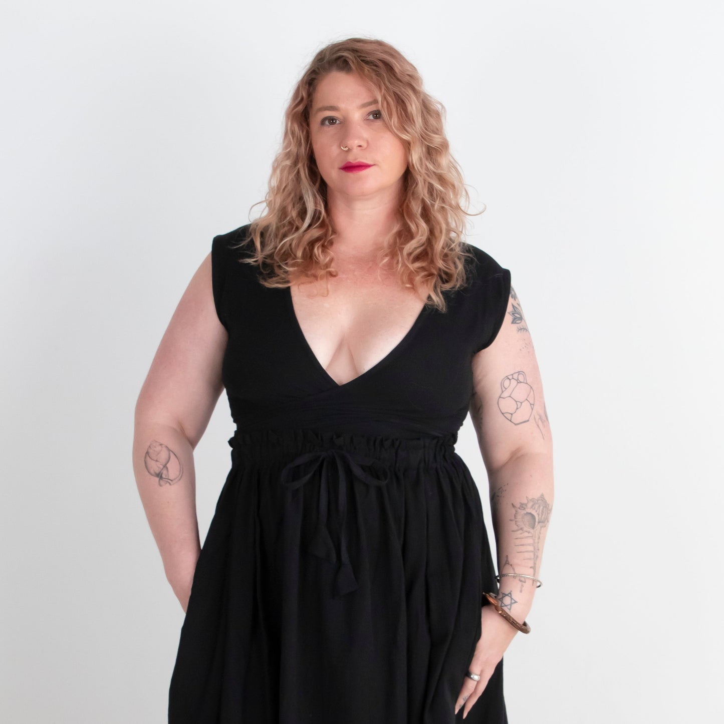 Simran Reversible Wrap Top, black