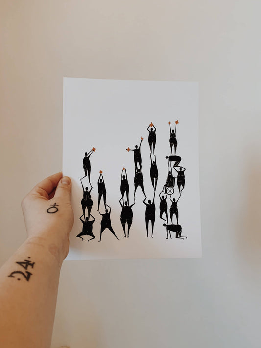 Stars (helping each other) Art Print - Small World Goods