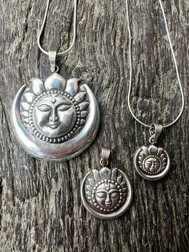 Sun & Moon Pendant, various sizes - Small World Goods