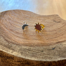 Load image into Gallery viewer, Sun &amp; Moon Stud Earrings - Small World Goods