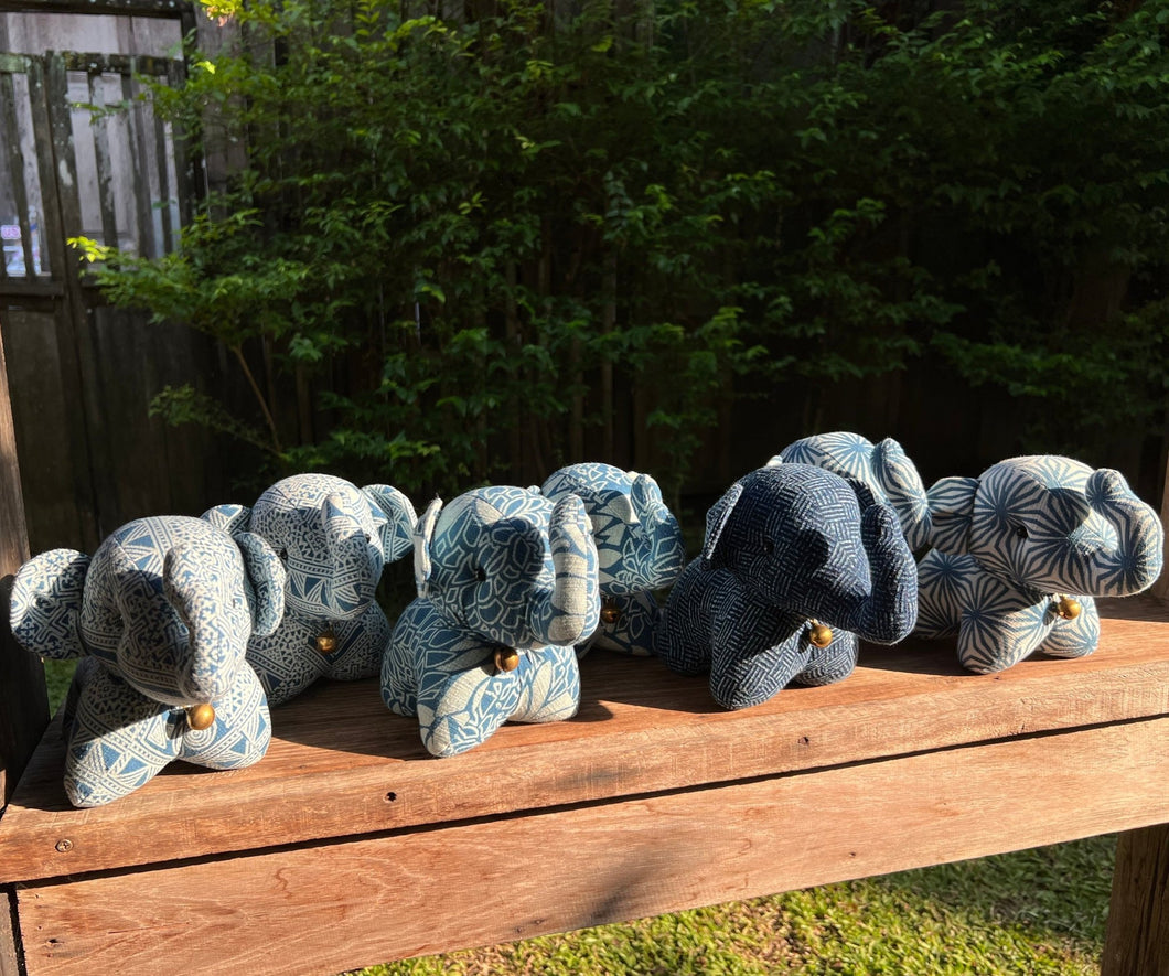 Thai Indigo Elephant Toys - Small World Goods