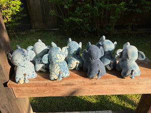 Thai Indigo Elephant Toys - Small World Goods