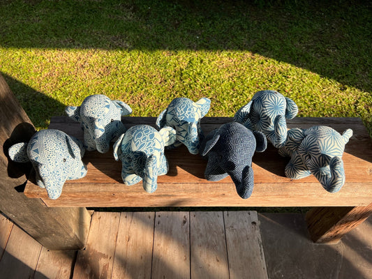 Thai Indigo Elephant Toys - Small World Goods