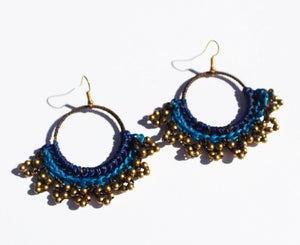 Thai Macramé Earrings *various colors* - Small World Goods