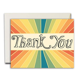 Thank You Rainbow Rays Card - Small World Goods