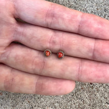 Load image into Gallery viewer, Tibetan Coral Stud Earrings