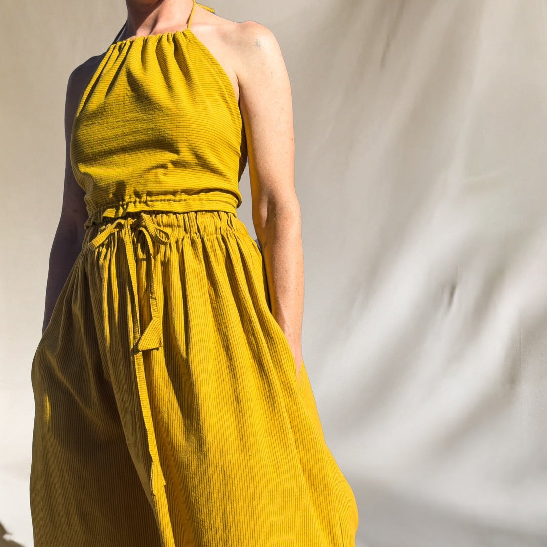 Patan Top, persimmon orange double dye