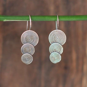 Triple Disk Hill Tribe Earrings - Small World Goods