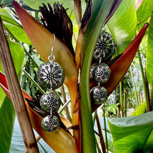 Load image into Gallery viewer, Triple Silver Dish Earrings - Small World Goods