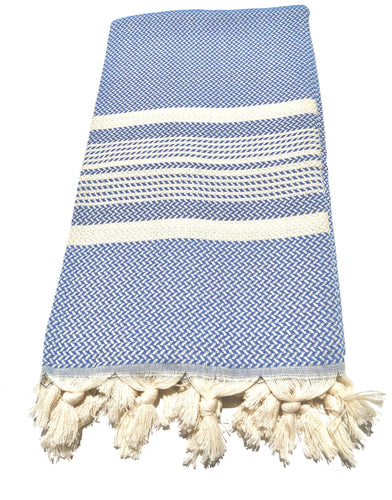 Turkish Towel, Hanzade in Blue - Small World Goods