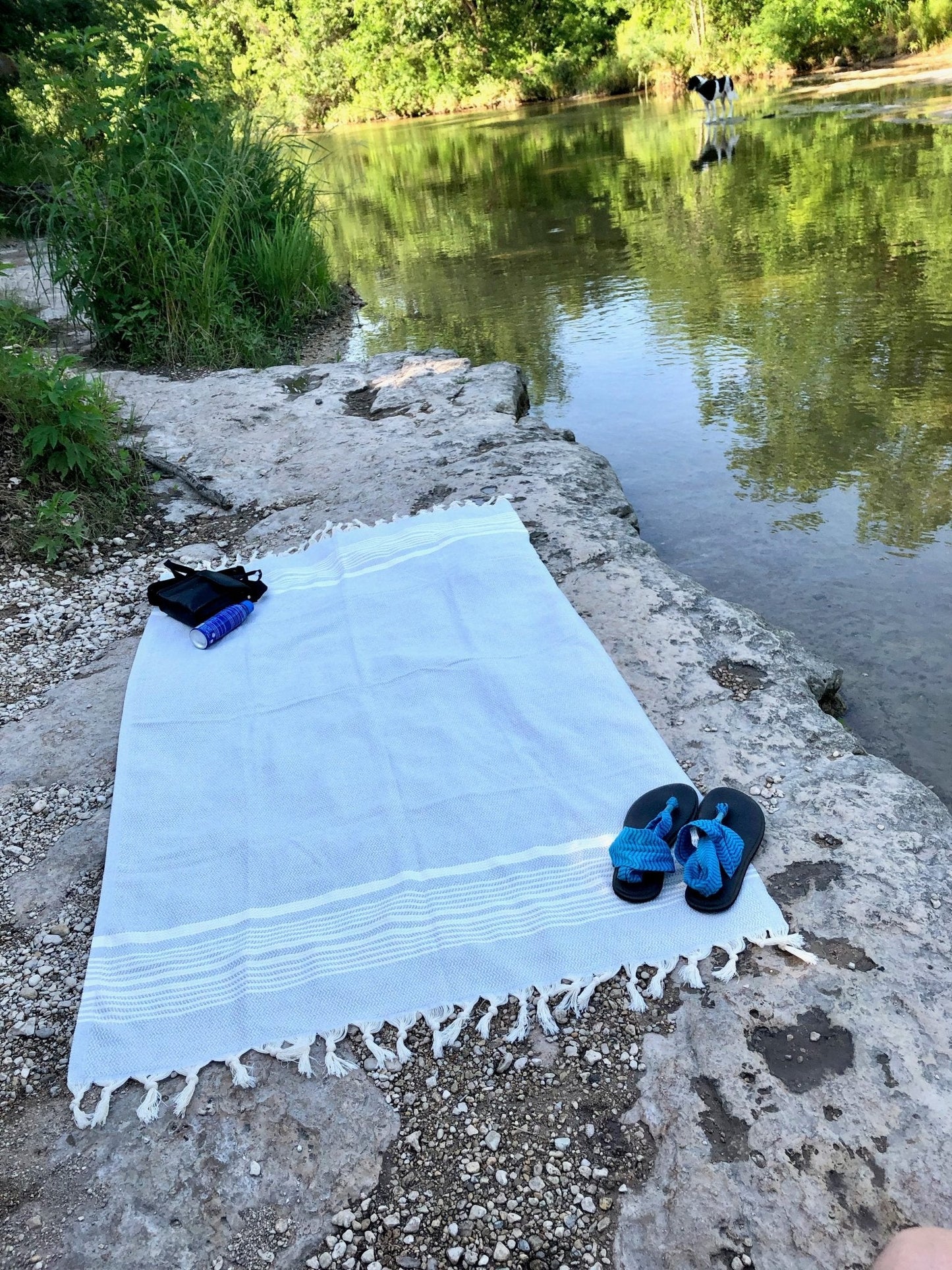 Turkish Towel, Hanzade in Blue - Small World Goods