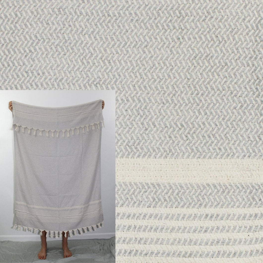 Turkish Towel, Hanzade in Mist - Small World Goods