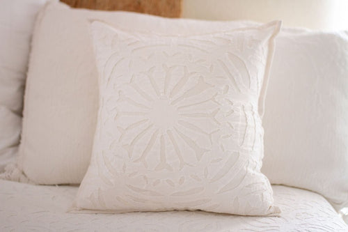 White Applique Pillowcase - Small World Goods