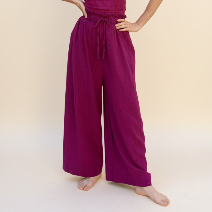 Rabina Trousers, plum double dye