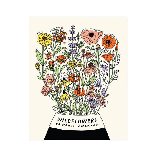 Wildflowers of North America Print - Small World Goods