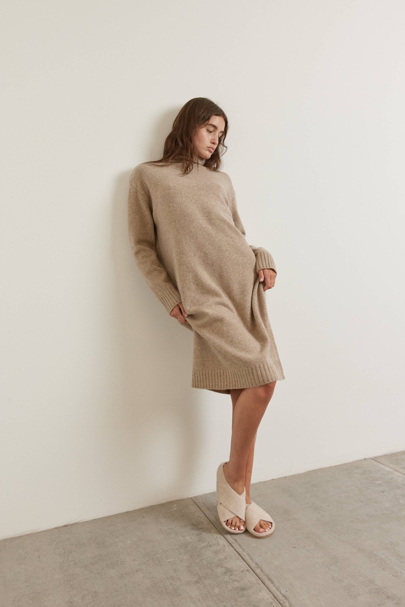 Wool Turtleneck Dress - Small World Goods