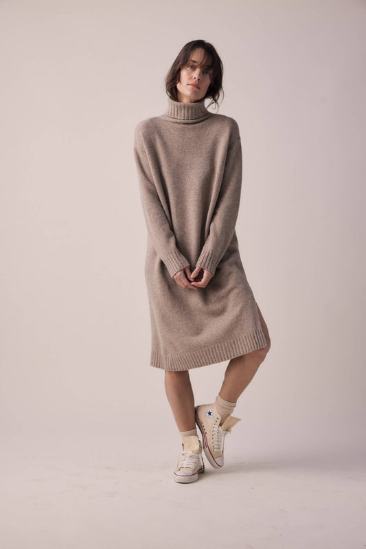 Wool Turtleneck Dress - Small World Goods