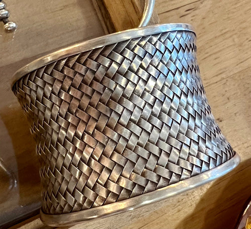 Woven Silver Cuff - Small World Goods