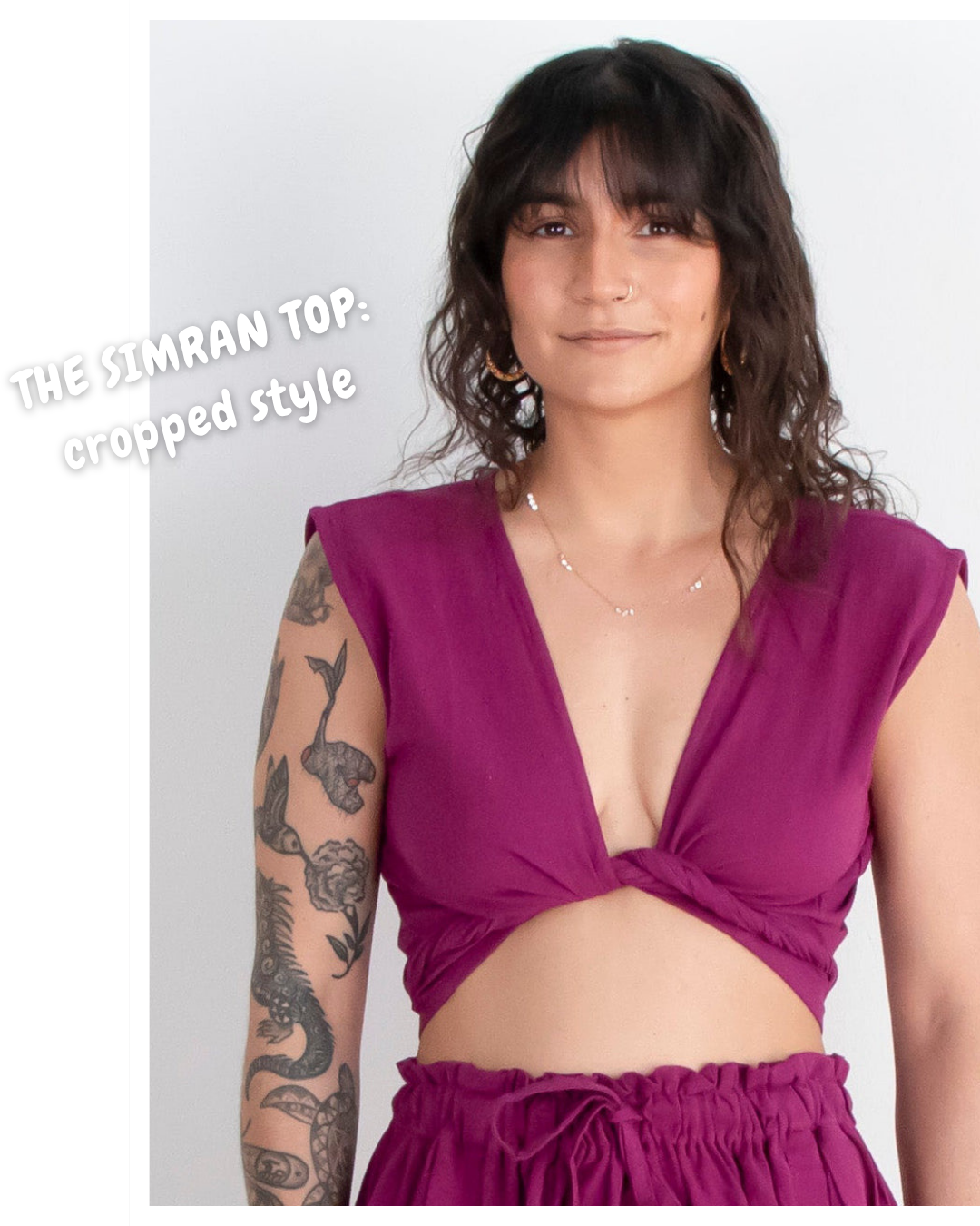 Simran Reversible Wrap Top, black