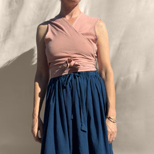 Simran Reversible Wrap Top, clay pink *botanical dye
