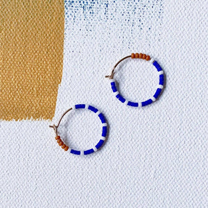 Little Colorloop Earrings, Cobalt