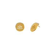 Load image into Gallery viewer, Gold Lotus Earrings