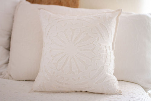 White Applique Pillow Case - GadaboutGoods
