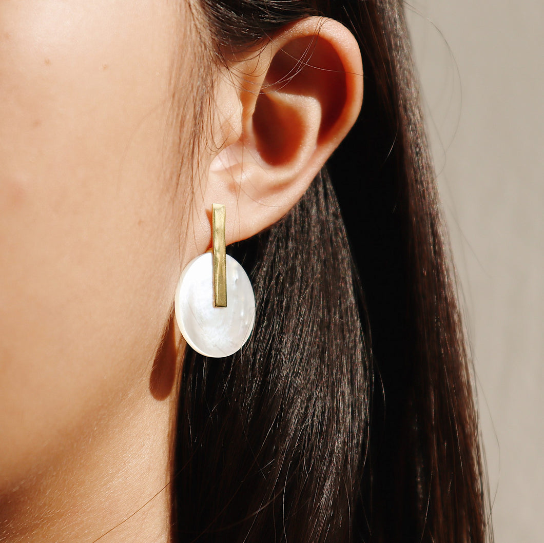 Art Deco Shell Earrings