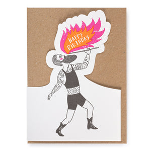 Fire Breather Birthday Card
