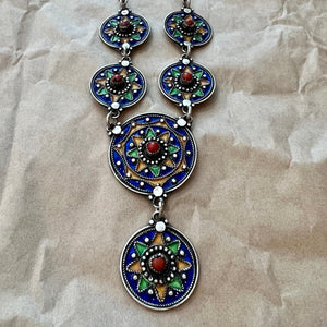 Berber Enamel Necklace, Various