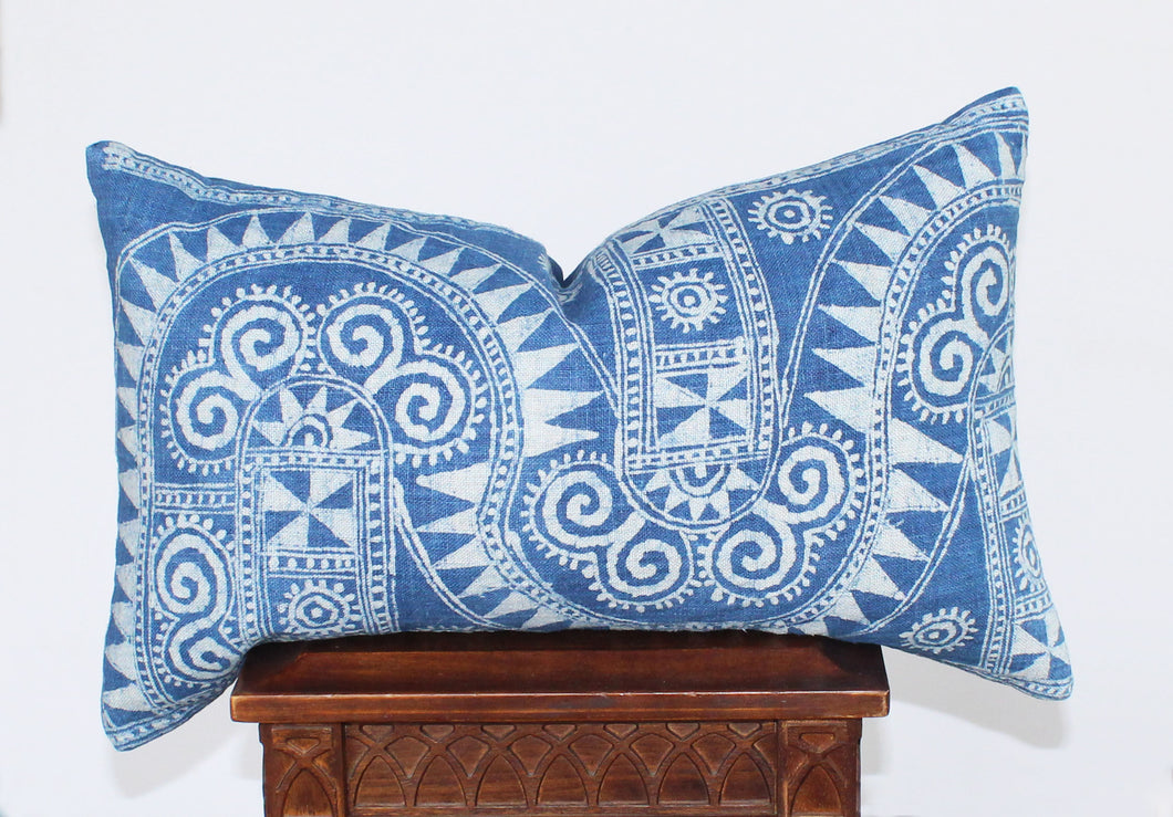 Lumbar Hmong Indigo Pillowcase, SHOPFRONT VARIOUS