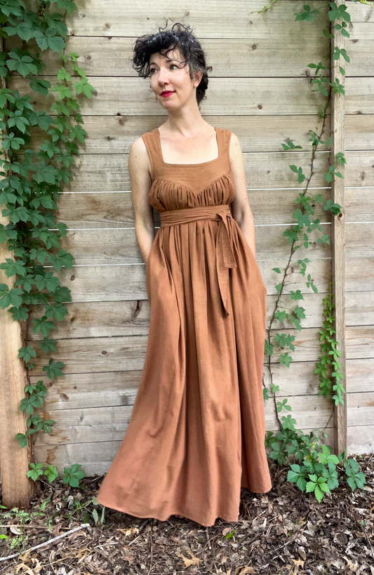 Nabina Dress, Rust