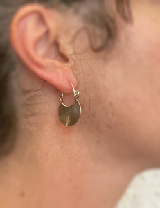 Silver Disk Hill Tribe Earrings