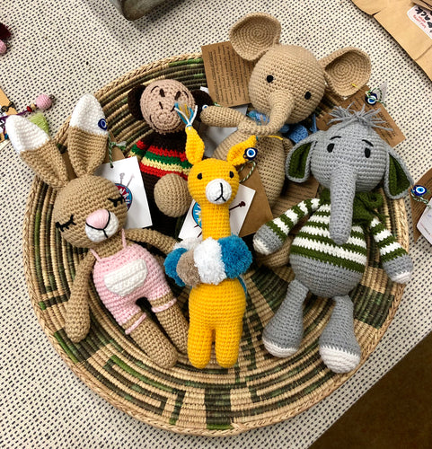 Hand Knit Animal Toy, Assorted